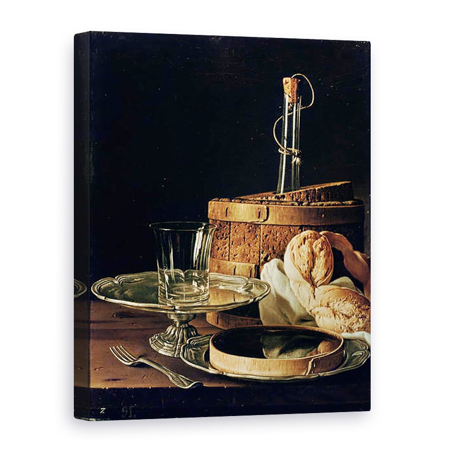 Tablou canvas - Luis Egidio Melendez - Natura moarta. Snack ulei pe panza, 75 x 100 cm
