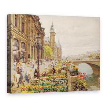 Tablou canvas - Marie Francois Firmin-Girard - Piata Florilor Pariziene, 75 x 100 cm Tablou canvas - Marie Francois Firmin-Girard - Piata Florilor Pariziene, 75 x 100 cm