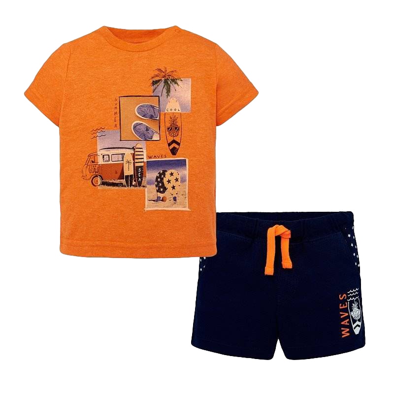 Set, Mayoral, cu pantalon scurt si tricou, baieti, 3 ani