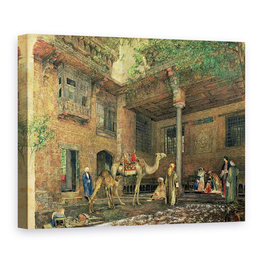 Tablou canvas - John Frederick Lewis - Curtea Casei Pictorului, Cairo, 60 x 80 cm