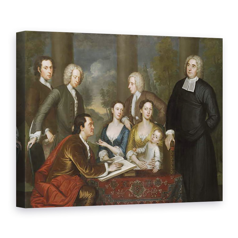 Tablou canvas - John Smibert - Grupul Bermudelor, Dean Berkeley si anturajul sau, 1728, 75 x 100 cm