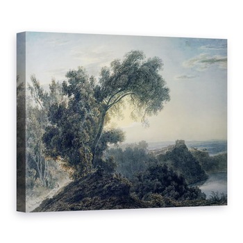 Tablou canvas - John Robert Cozens - Lacul Albano si Castelul Gandolfo w/c peste grafit pe hartie impletita, 50 x 70 cm Tablou canvas - John Robert Cozens - Lacul Albano si Castelul Gandolfo w/c peste grafit pe hartie impletita, 50 x 70 cm