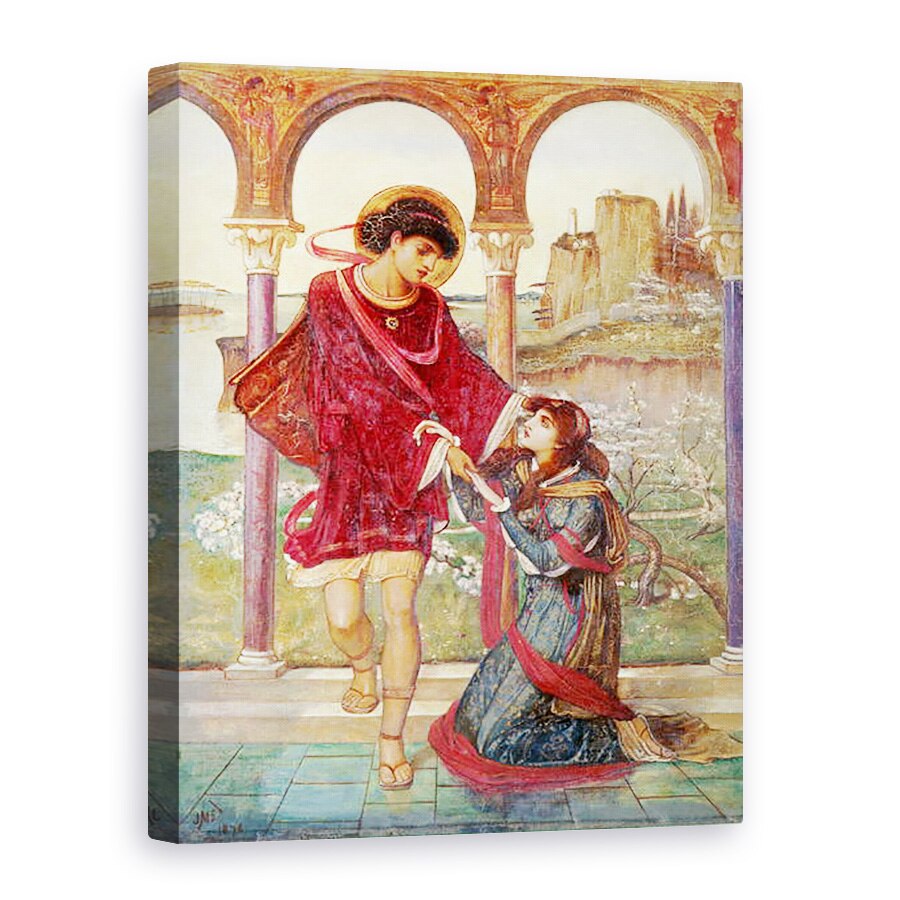 Tablou canvas - John Melhuish Strudwick - Tristan si Iseult, 75 x 100 cm