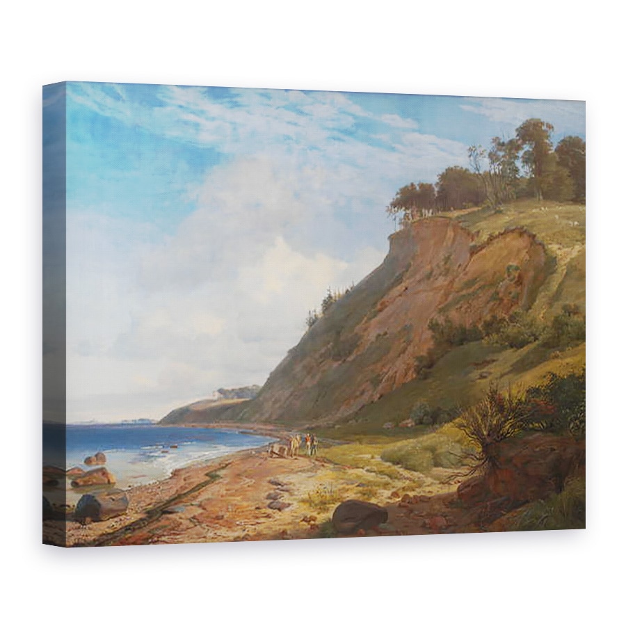 Tablou canvas - Johan Thomas Lundbye - O coasta daneza. Vedere din Kitnæs de fiordul Roskilde, 60 x 80 cm