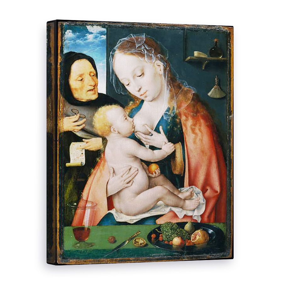 Tablou canvas - Joos van Cleve - Sfanta familie, 75 x 100 cm