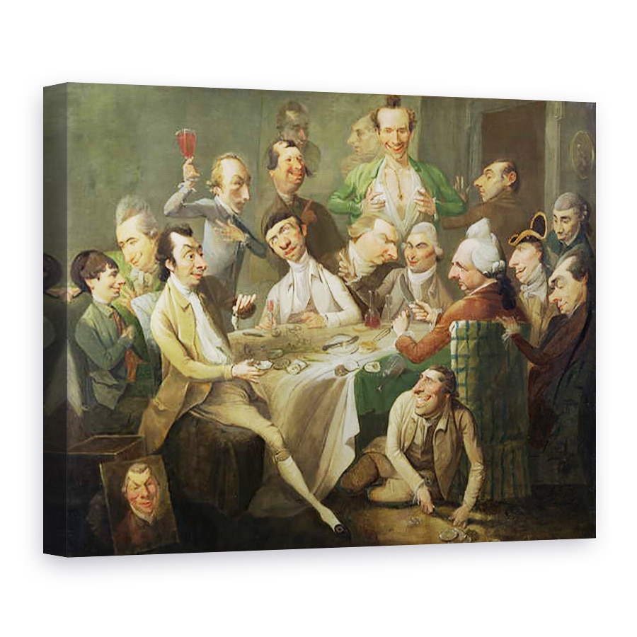 Tablou canvas - John Hamilton Mortimer - Un grup de caricatura, 75 x 100 cm