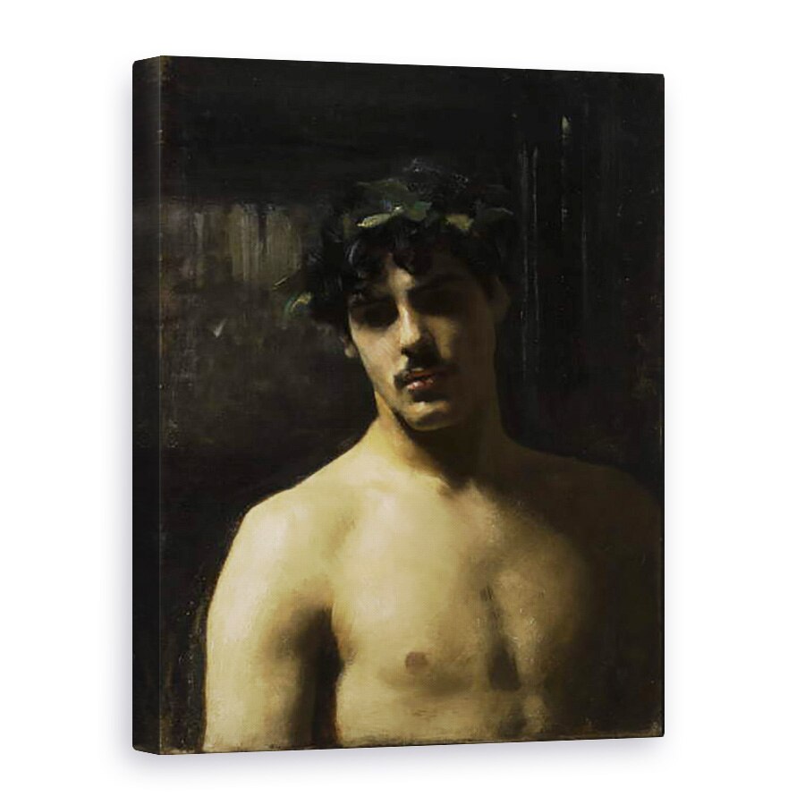 Tablou canvas - John Singer Sargent - Barbat purtand lauri, 75 x 100 cm