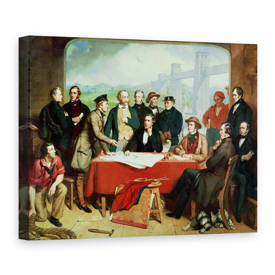 Tablou canvas - John Lucas - Conferinta inginerilor de la Britannia Bridge, 75 x 100 cm