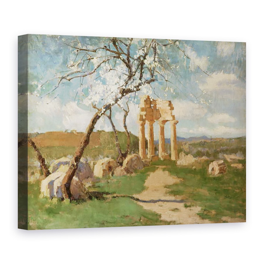 Tablou canvas - John Peter Russell - Migdale si ruine, Sicilia, 75 x 100 cm
