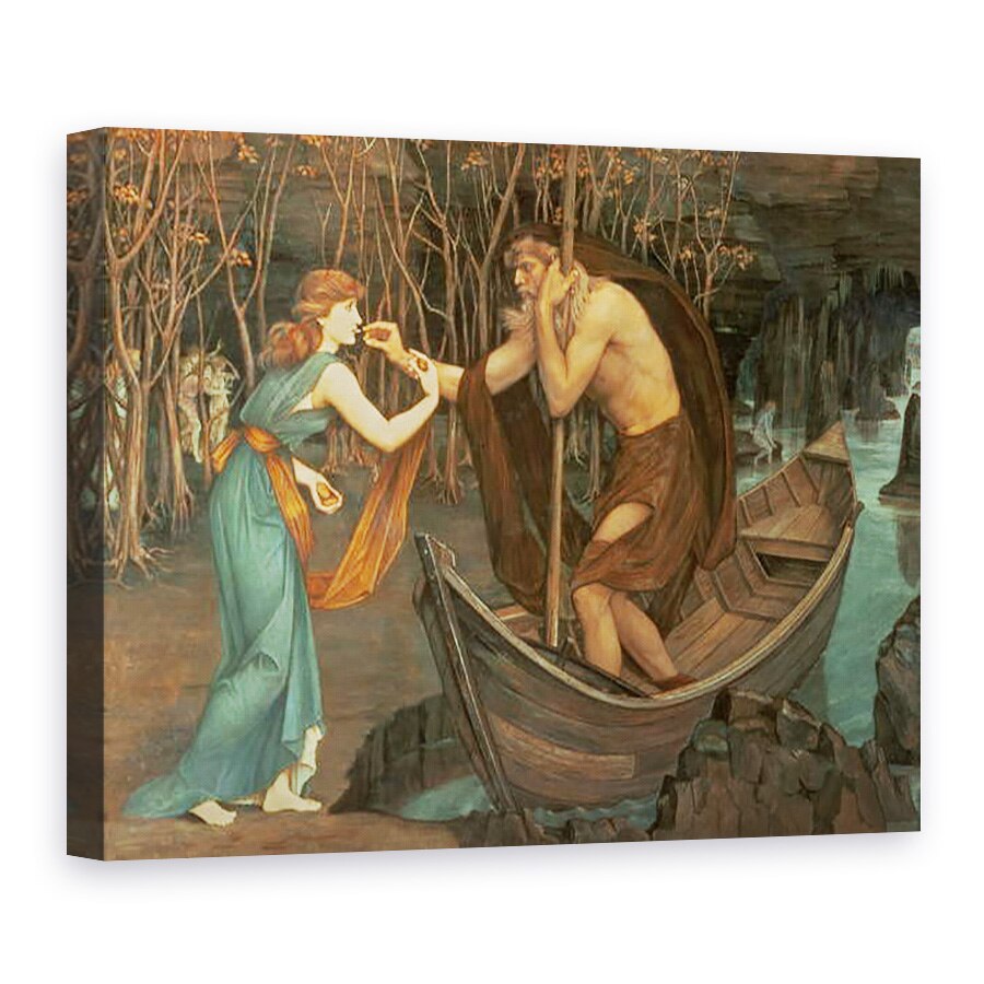 Tablou canvas - John Roddam Spencer Stanhope - Charon si Psyche, 50 x 70 cm