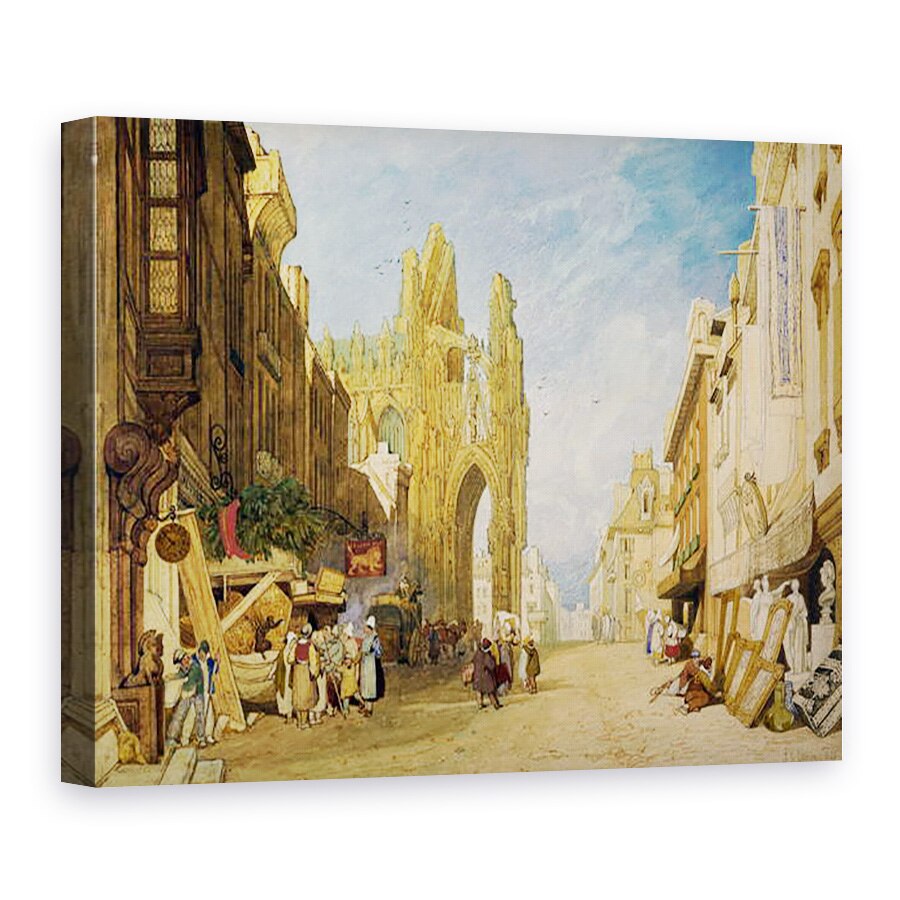 Tablou canvas - John Sell Cotman - Scene de strada din Alencon I, Normandia, 50 x 70 cm