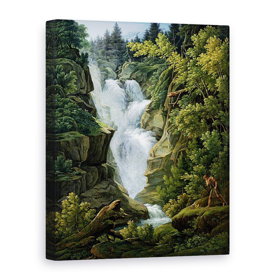 Tablou canvas - Joseph Anton Koch - Cascada din Berna Highlands, 75 x 100 cm