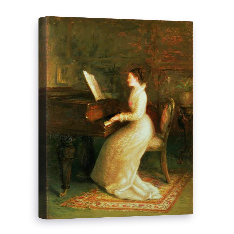 Tablou canvas - Joseph Farquharson - Doamna de la pian, 50 x 70 cm