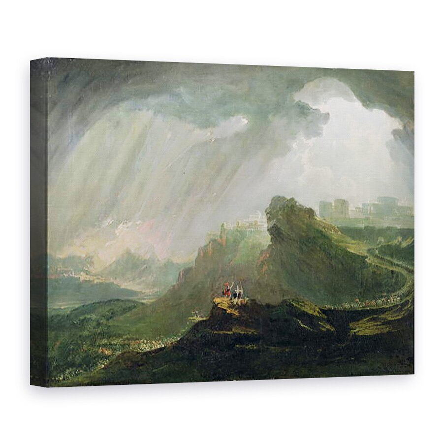 Tablou canvas - John Martin - Iosua a poruncit Soarelui sa stea pe Gabaon, 75 x 100 cm