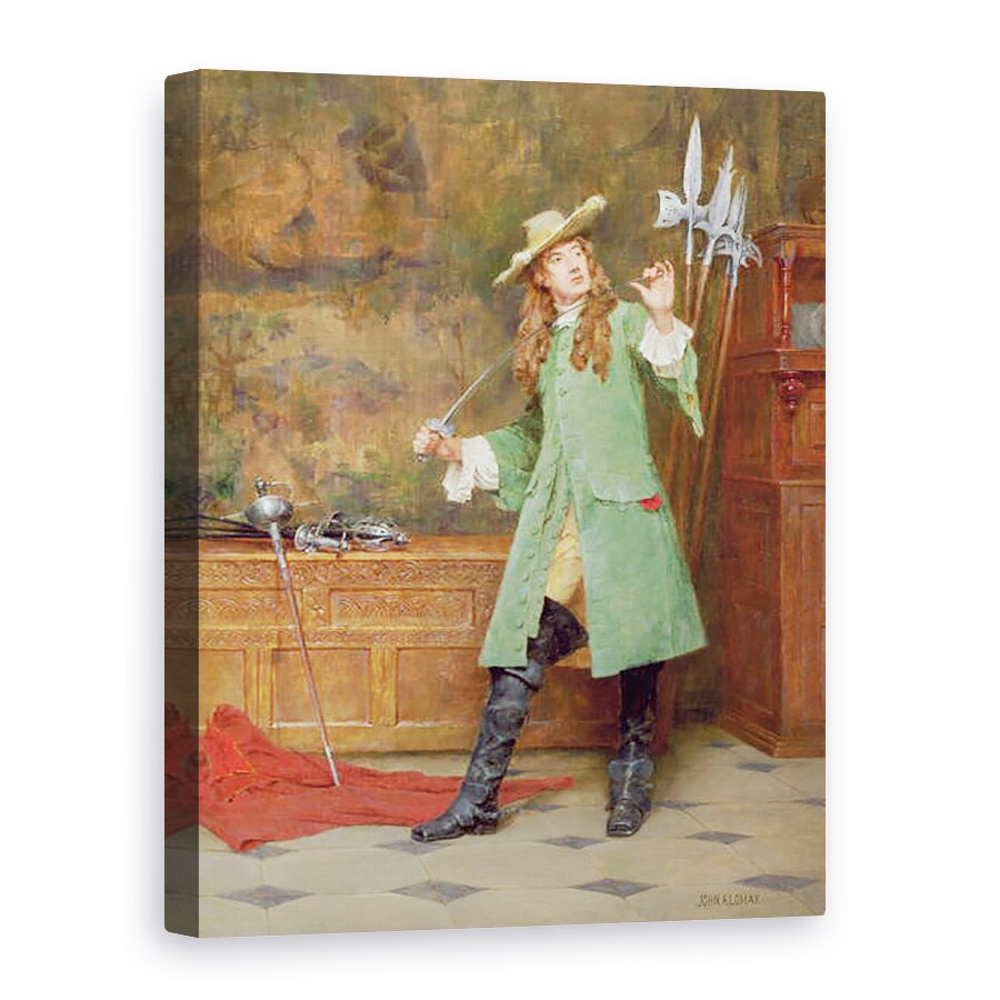 Tablou canvas - John Arthur Lomax - Cavalierul elegant ulei pe panou, 60 x 80 cm