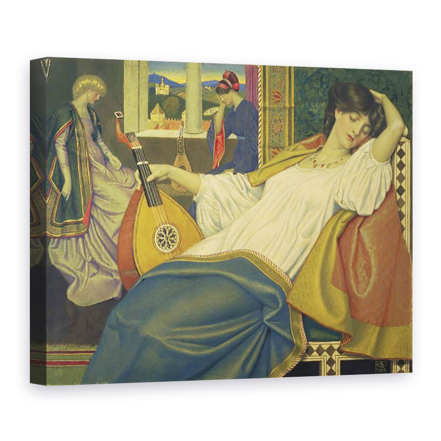 Tablou canvas - Joseph Edward Southall - Frumoasa adormita, 75 x 100 cm