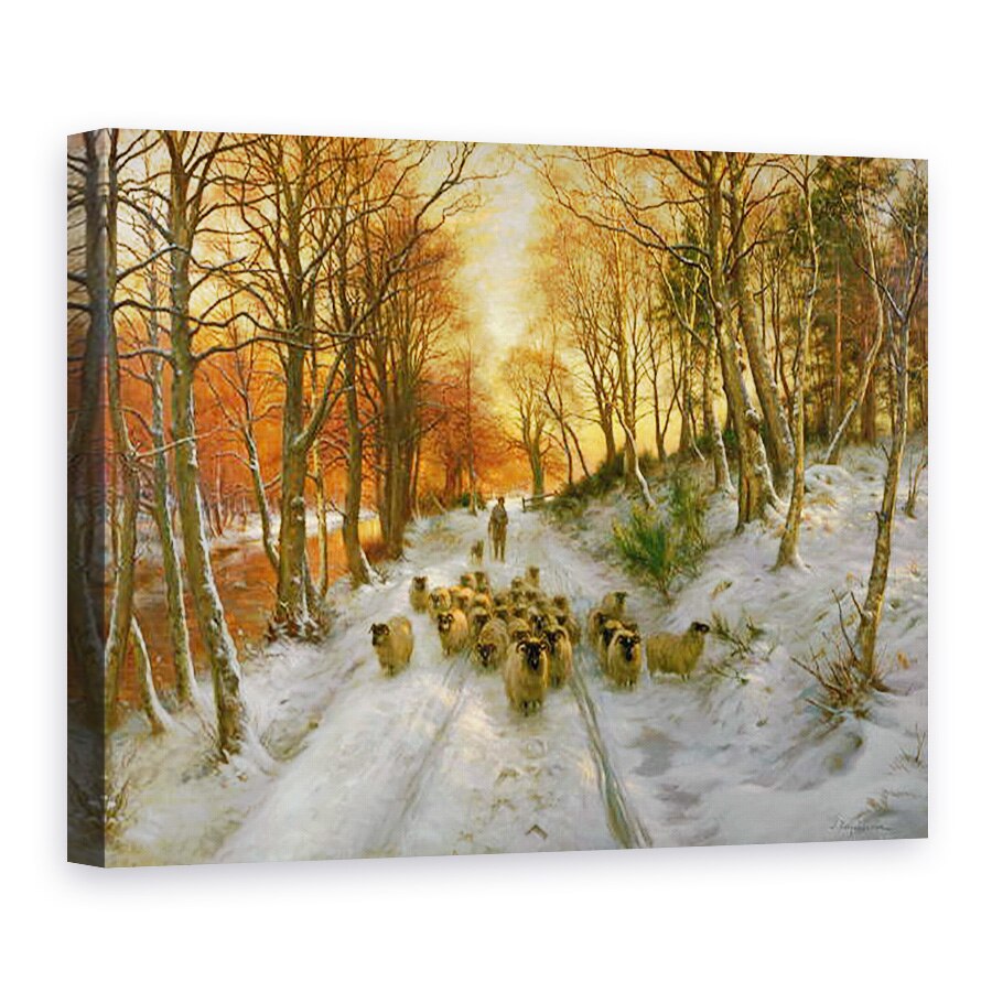Tablou canvas - Joseph Farquharson - Stralucit cu nuante de seara, 50 x 70 cm