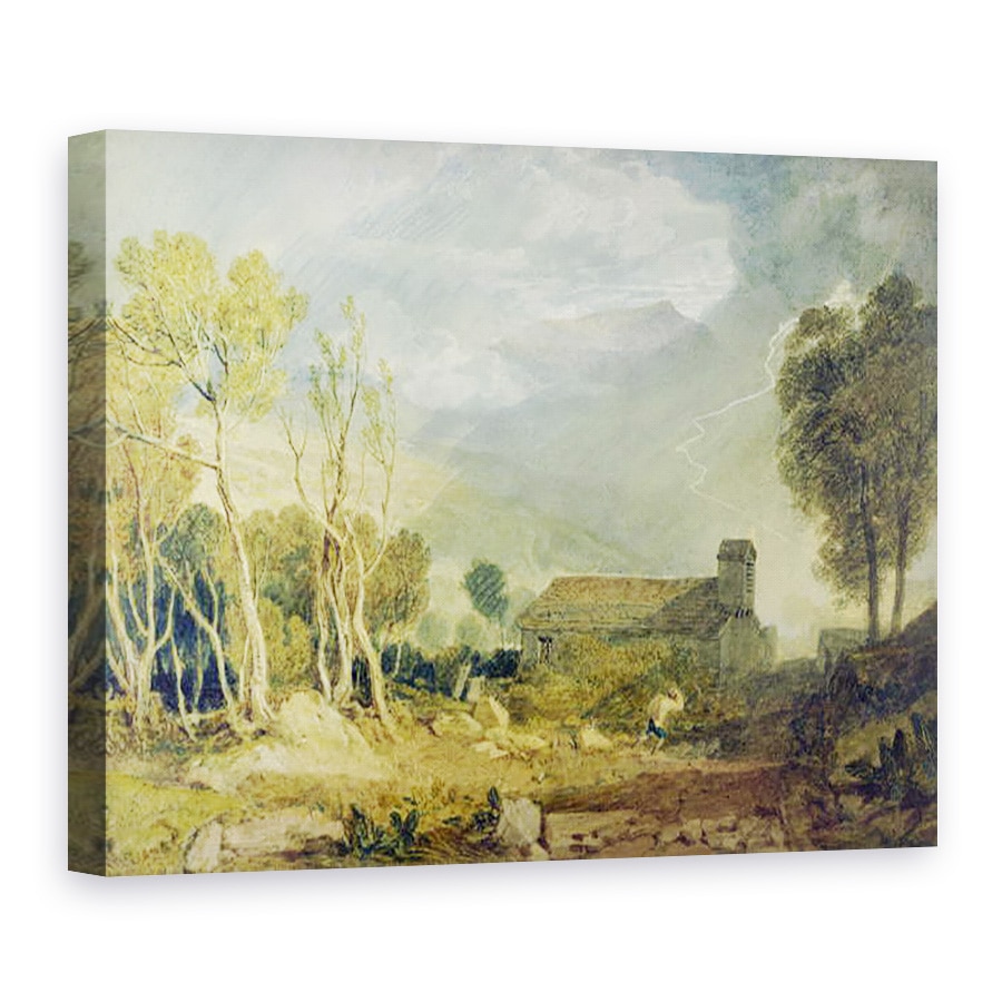 Tablou canvas - Joseph Mallord William Turner - Biserica veche Patterdale, 50 x 70 cm