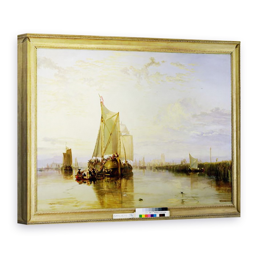 Tablou canvas - Joseph Mallord William Turner - Dort sau Dordrecht, Dort pachet barca de la Rotterdam Becalmed, 60 x 80 cm