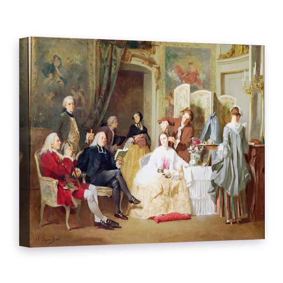 Tablou canvas - Joseph Caraud - Abbe Prevost citind Manon Lescaut, 60 x 80 cm
