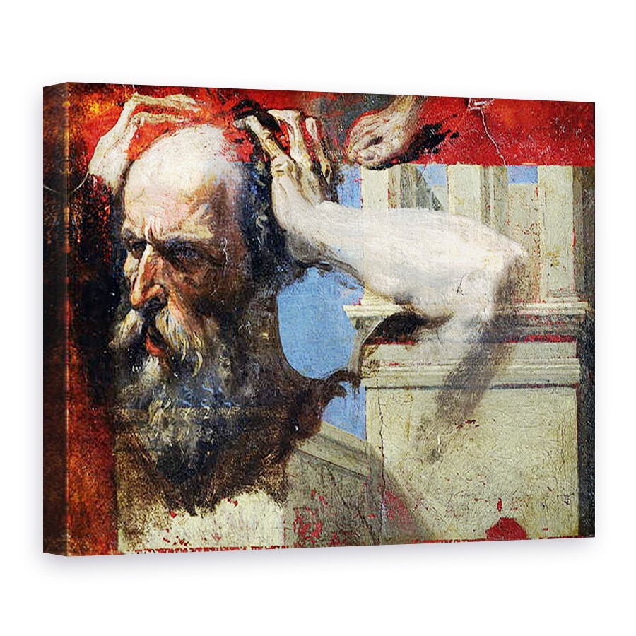 Tablou canvas - Jean Auguste Dominique Ingres - Studiu Figura pentru Martiriul Sfantului Simfonic ulei pe panou, 60 x 80 cm
