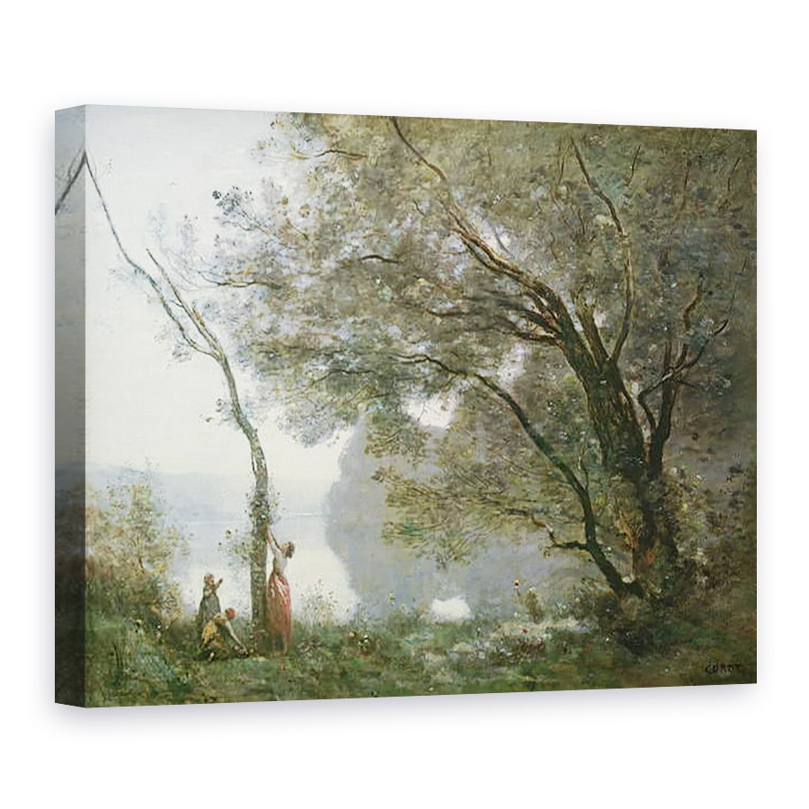 Tablou canvas - Jean Baptiste Camille Corot - Suvenir de Mortefontaine, 60 x 80 cm