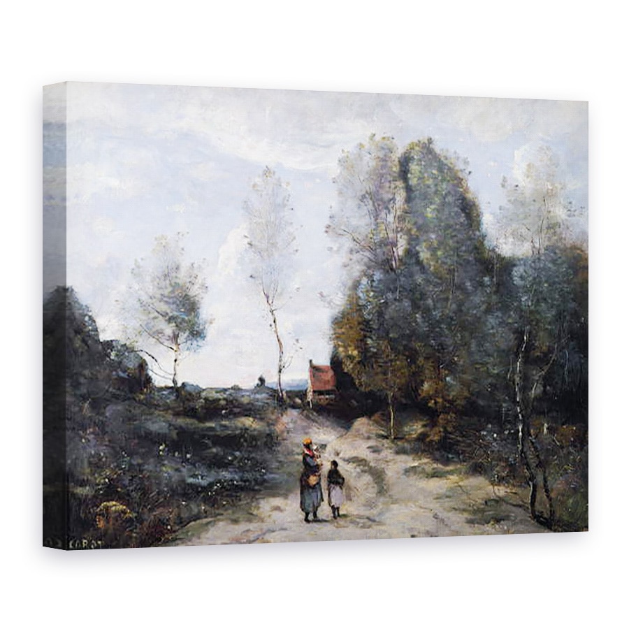 Tablou canvas - Jean Baptiste Camille Corot - Drumul, 60 x 80 cm
