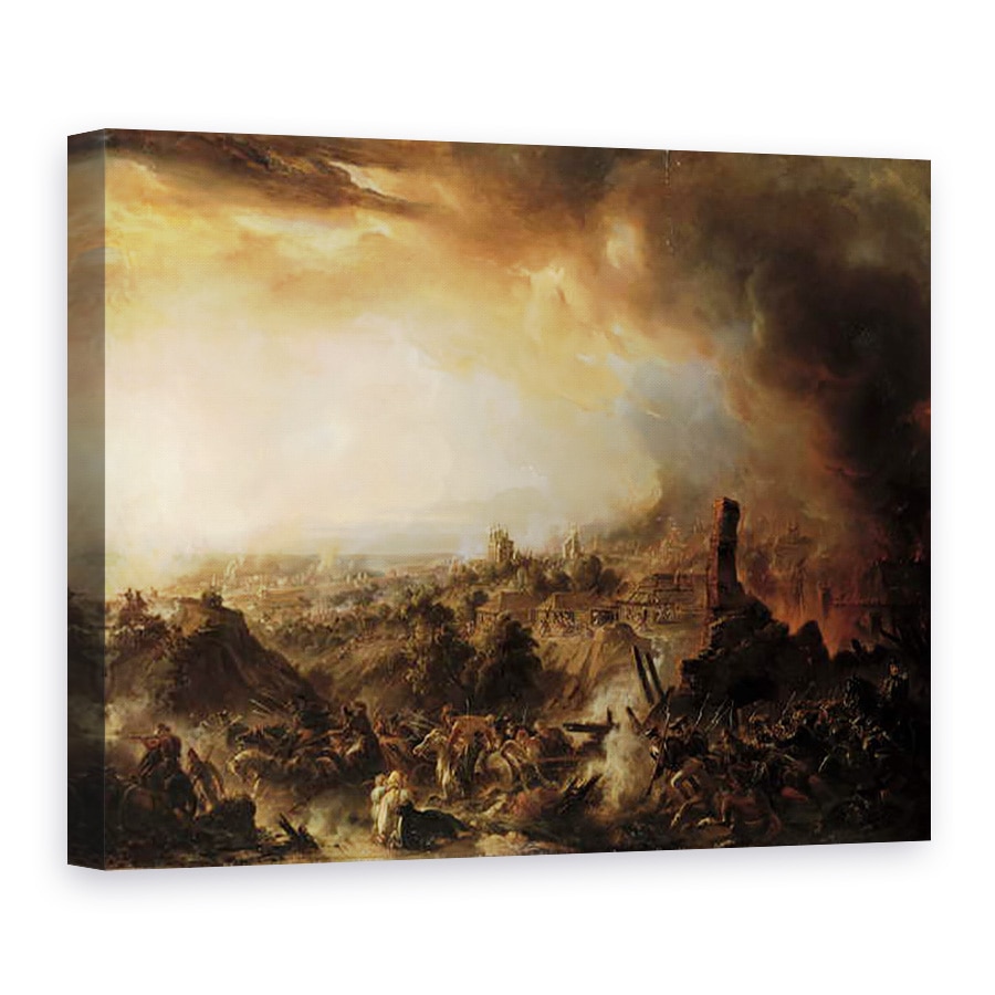 Tablou canvas - Jean Charles Langlois - Arderea Moscovei in 1812, 50 x 70 cm