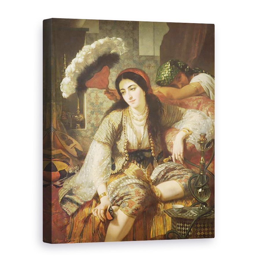 Tablou canvas - Jean Baptiste Ange Tissier - Odalisque, 50 x 70 cm