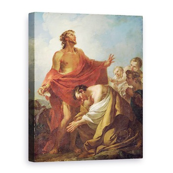 Tablou canvas - Jean Baptiste Marie Pierre - Sfantul Ioan Botezatorul Botezand evreii in desert, 60 x 80 cm Tablou canvas - Jean Baptiste Marie Pierre - Sfantul Ioan Botezatorul Botezand evreii in desert, 60 x 80 cm