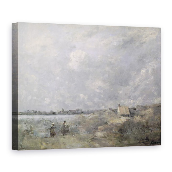 Jean Baptiste Camille Corot - Viharos időjárás, Pas de Calais, Vászonkép, 75 x 100 cm