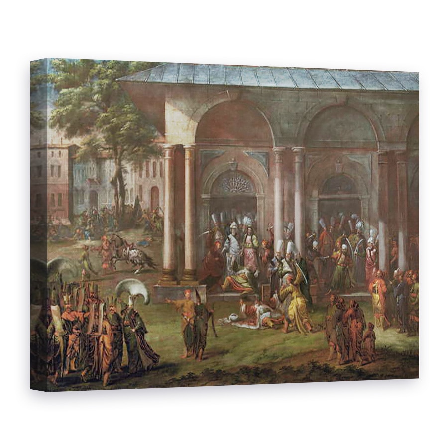 Tablou canvas - Jean Baptiste Vanmour - Executarea Patronei Halil, 50 x 70 cm