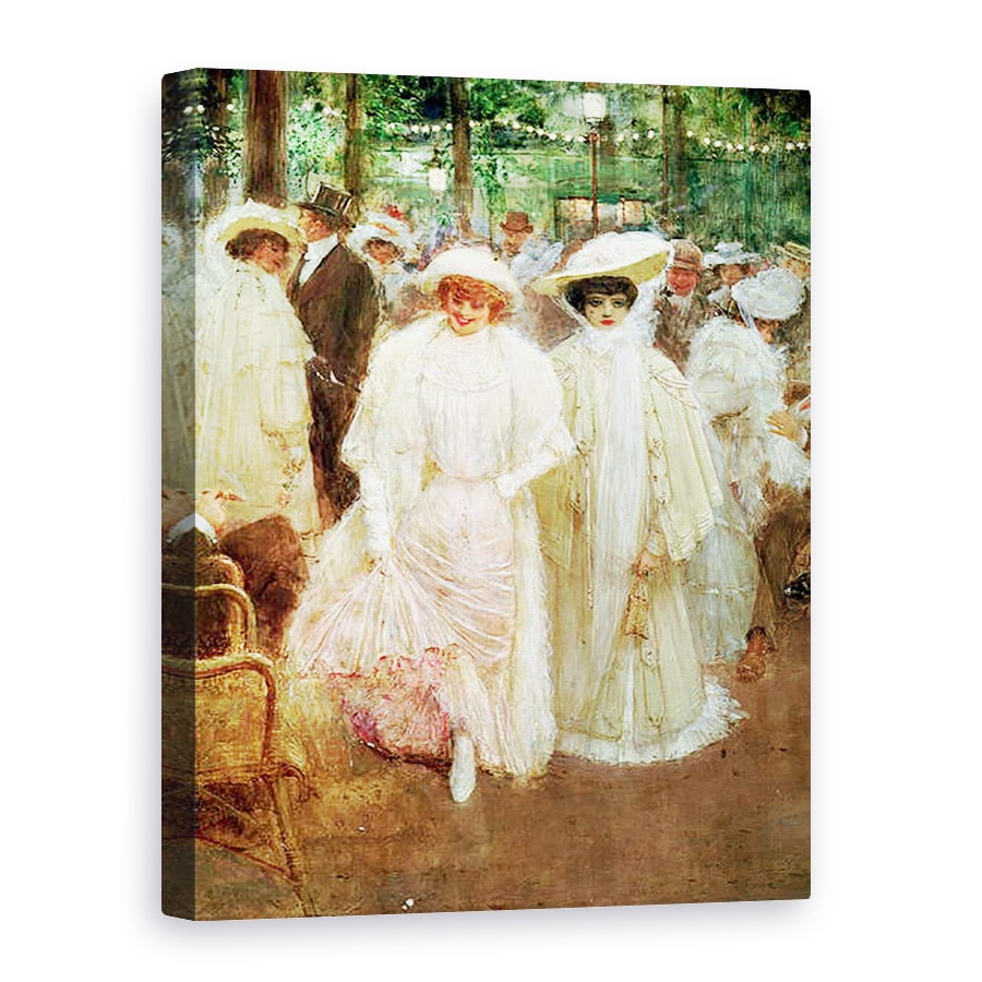 Tablou canvas - Jean Beraud - Gradinile Parisului, sau frumusetile noptii, 60 x 80 cm