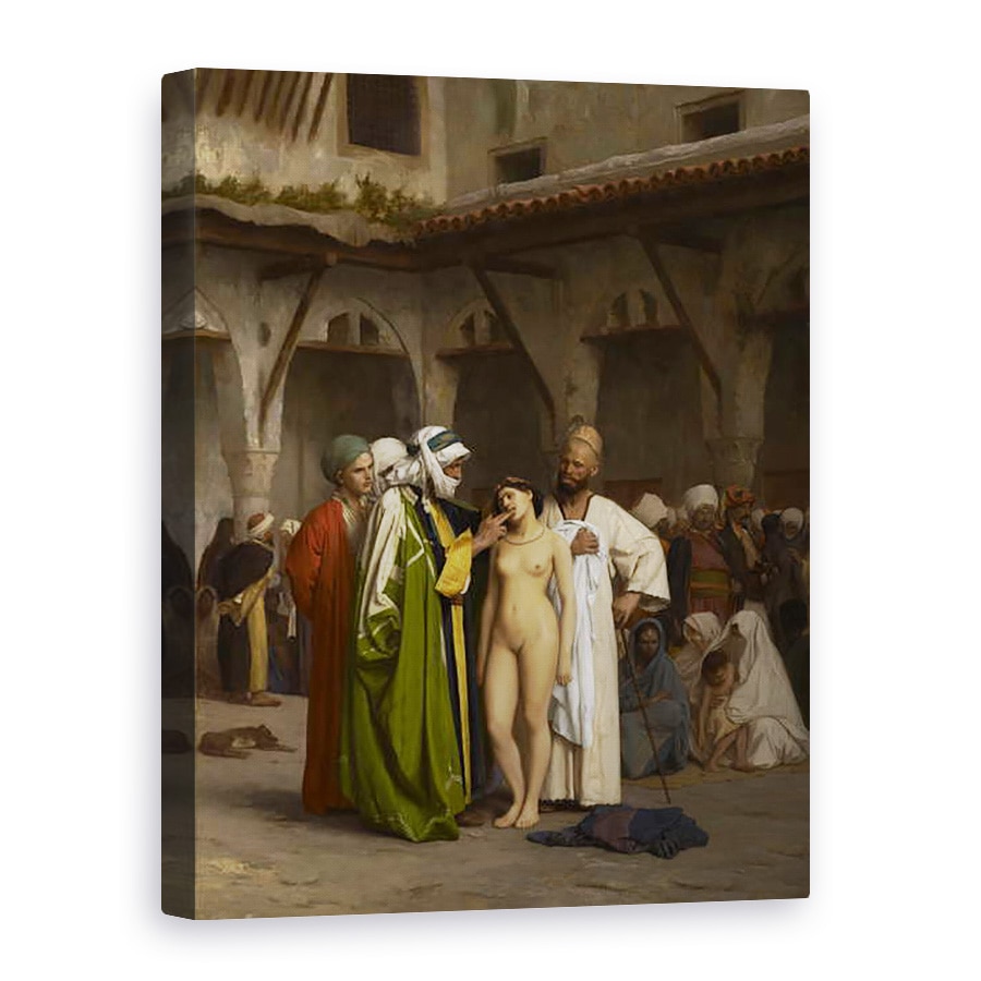 Tablou canvas - Jean Leon Gerome - Piata Sclavilor, 60 x 80 cm