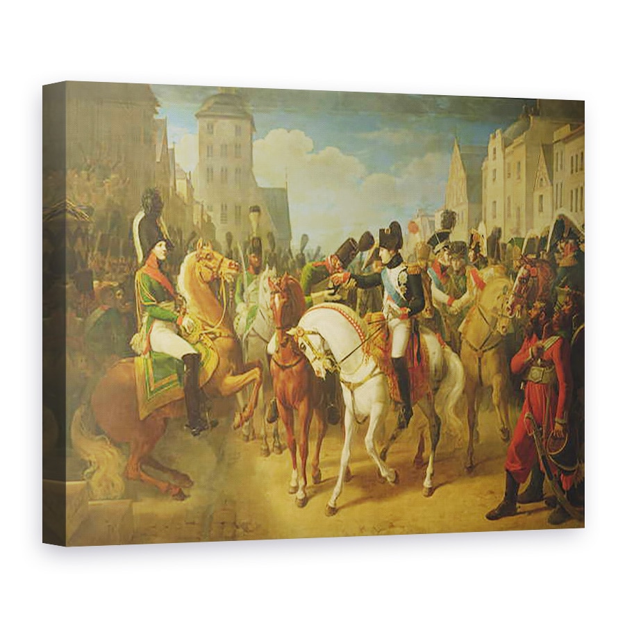 Tablou canvas - Jean Baptiste Debret - Napoleon Bonaparte 1769-1821 Decorarea Grenadierului Lazareff la Tilsit, 50 x 70 cm