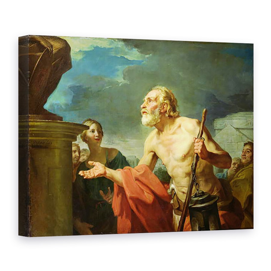 Tablou canvas - Jean Bernard Restout - Diogene cer pomana, 50 x 70 cm