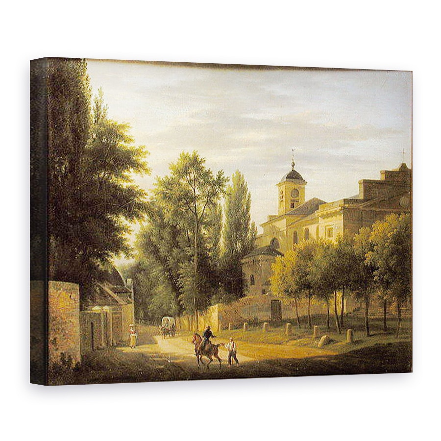 Tablou canvas - Jean Baptiste Gabriel Langlace - Vedere a Bisericii Ville dAvray in c.1820, 60 x 80 cm