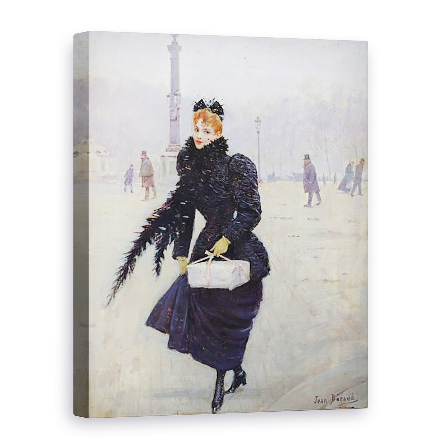Tablou canvas - Jean Beraud - Parizian femeie in Place de la Concorde, 60 x 80 cm