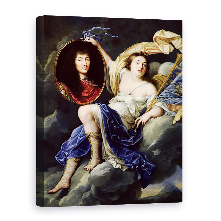 Tablou canvas - Jean Nocret - Fame Prezentarea unui Portret al lui Ludovic al XIV-lea 1638-1715 catre Franta, 60 x 80 cm