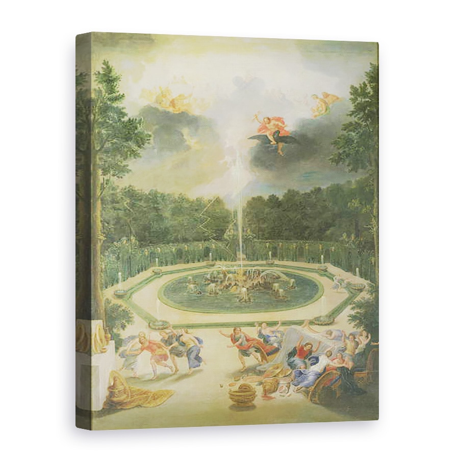 Tablou canvas - Jean Cotelle the Younger - Groves de la Versailles. Vedere la Fantana din Enceladus cu sarbatoarea Lycaon, 60 x 80 cm
