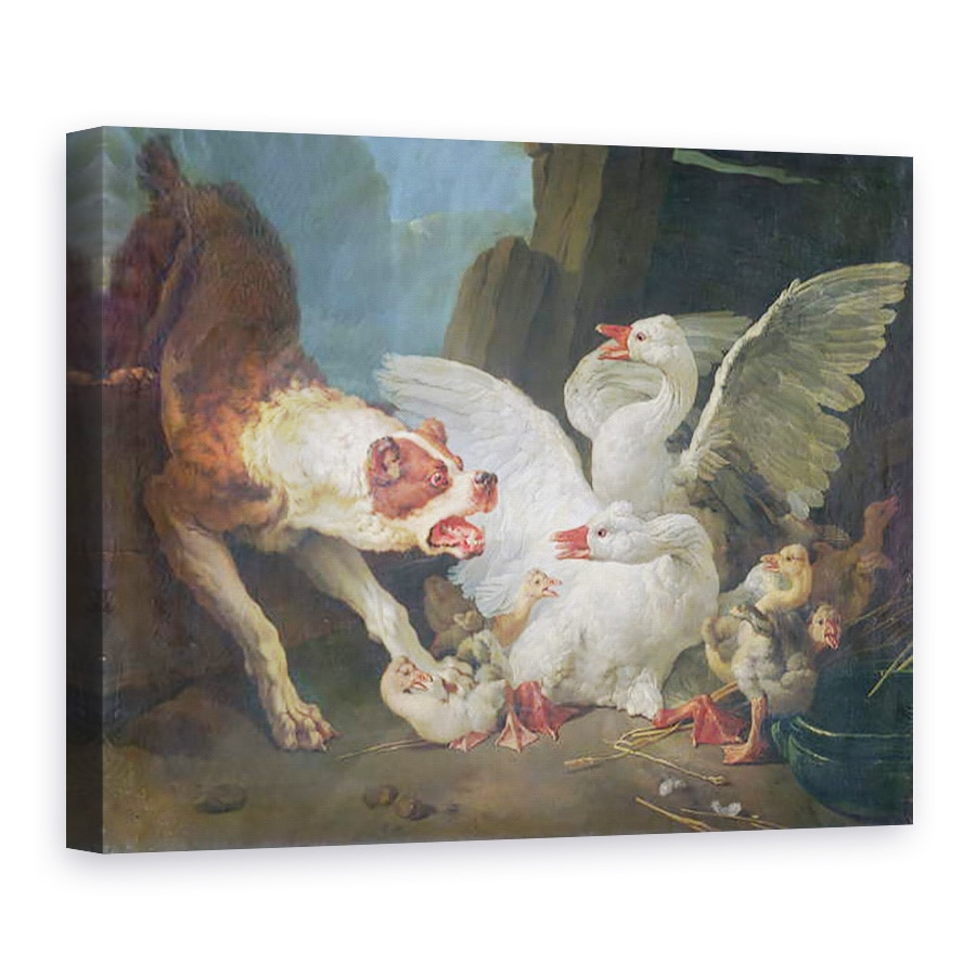 Tablou canvas - Jean-Baptiste Huet - Un caine Atacarea Gaste, 50 x 70 cm