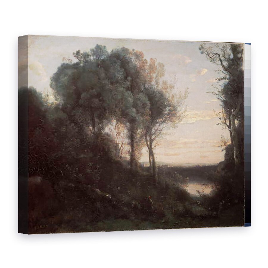 Tablou canvas - Jean Baptiste Camille Corot - Seara, 60 x 80 cm
