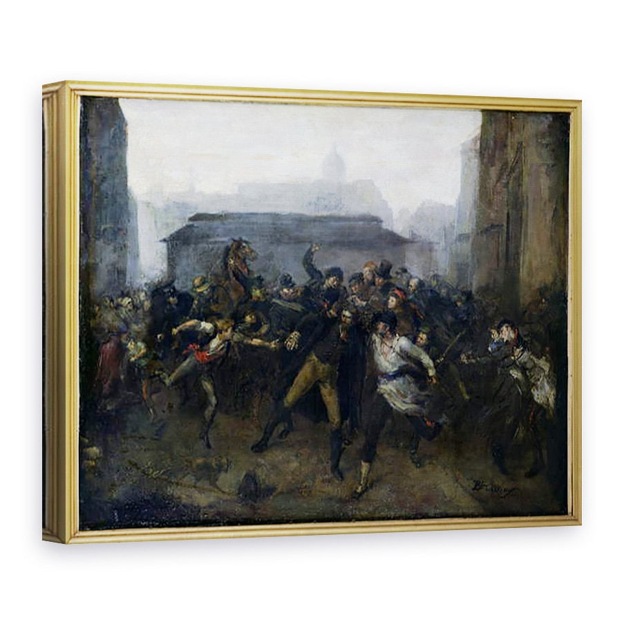 Tablou canvas - Jean-Baptiste Carpeaux - Spionul, episodul asediului de la Paris, 50 x 70 cm