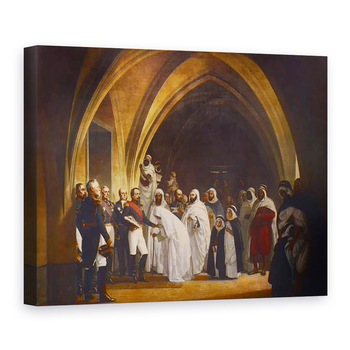 Tablou canvas - Jean Baptiste Ange Tissier - Louis Napoleon printul-presedinte anuntand lui Abd-el-Kader eliberarea sa la castelul Amboise la 16 octombrie 1852, 50 x 70 cm Tablou canvas - Jean Baptiste Ange Tissier - Louis Napoleon printul-presedinte anuntand lui Abd-el-Kader eliberarea sa la castelul Amboise la 16 octombrie 1852, 50 x 70 cm