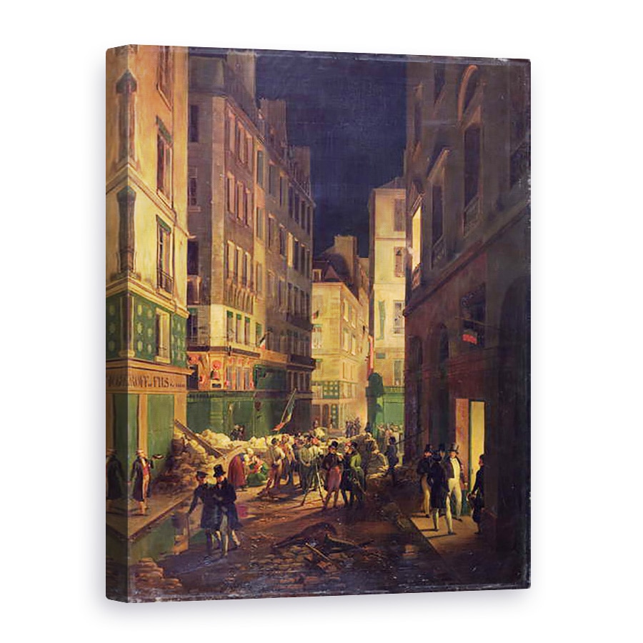 Tablou canvas - Jean-Baptiste-Prudent Carbillet - Sosirea lui Louis-Philippe 1773-1810 la Palais-Royal, 30 iulie 1830, dupa o pictura de Horace Vernet, 60 x 80 cm