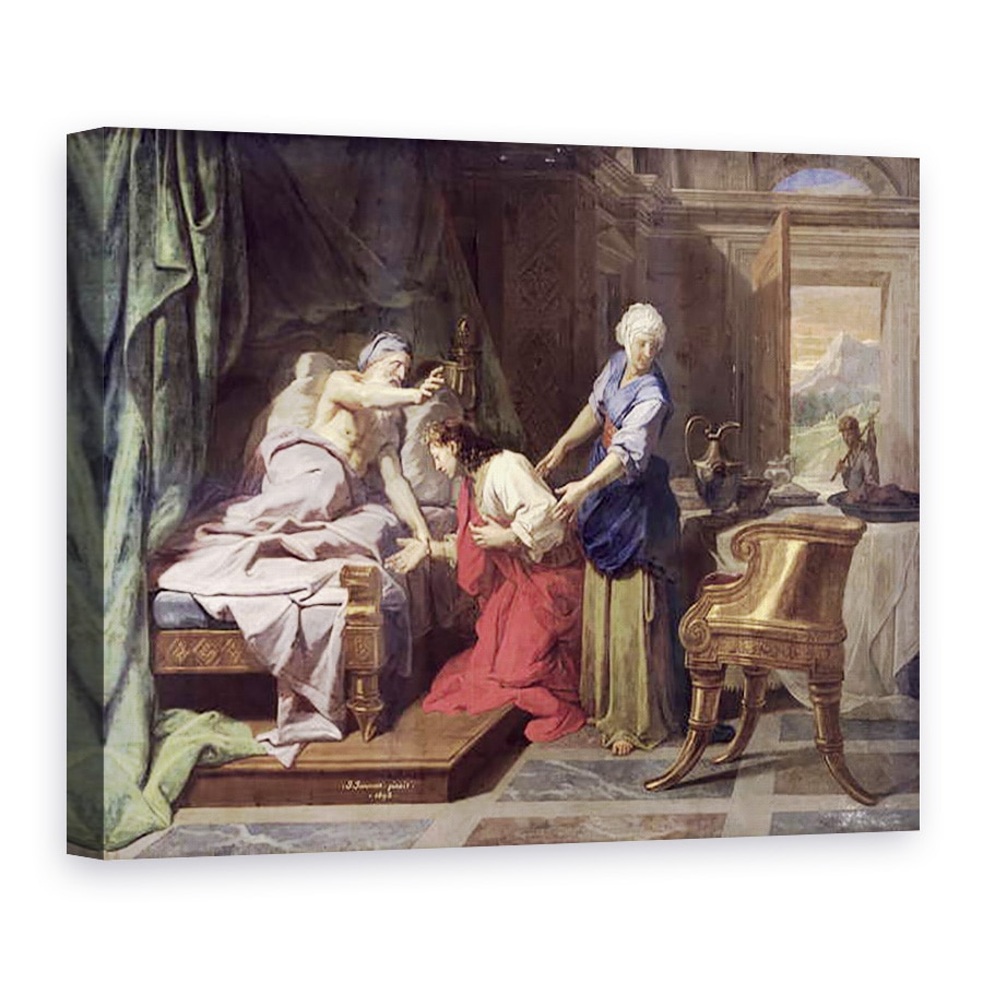 Tablou canvas - Jean-Baptiste Jouvenet - Isaac l-a binecuvantat pe Iacov, 60 x 80 cm
