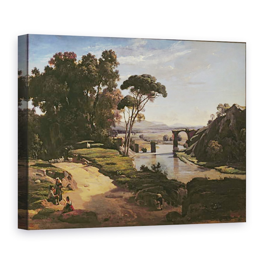 Tablou canvas - Jean Baptiste Camille Corot - Podul de la Narni, 60 x 80 cm