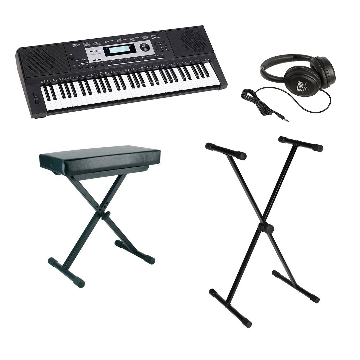 Set orga Medeli M331, casti, scaun, stativ