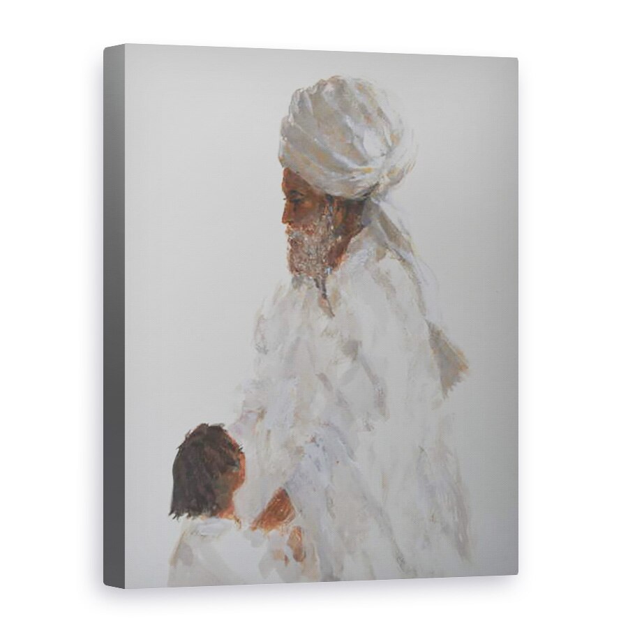 Tablou canvas - Lincoln Seligman - Batranul si copilul, 60 x 80 cm