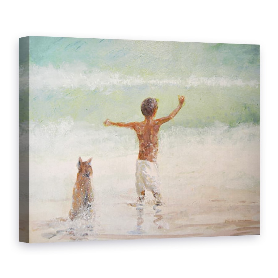 Tablou canvas - Lincoln Seligman - Baiat si caine, 75 x 100 cm